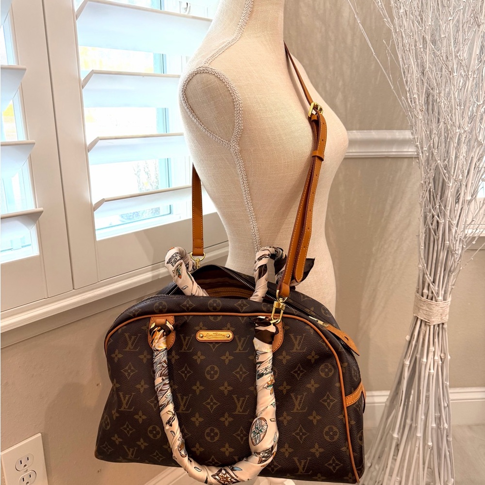 Louis Vuitton Brown and Tan Monogram Montorgueil PM Bag - Picture 5 of 16